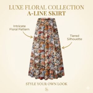 NASHALYLY Women's Chiffon Elastic High Waist Pleated A-Line Flared Maxi Skirts