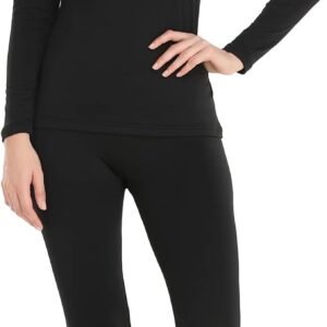 WEERTI Thermal Underwear for Women Long Johns with Fleece Lined Base Layer Women Cold Weather Top Bottom