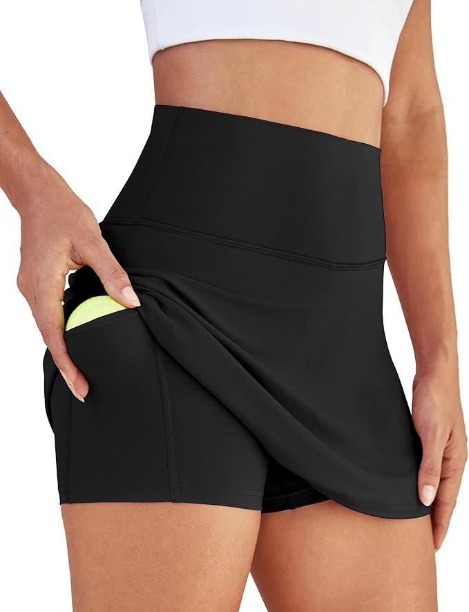 DLOODA Womens Skort Tennis Skirt with Pocket Shorts Mini Golf Skirts High Waisted Athletic Skorts Summer Workout - Image 2