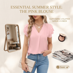 Blooming Jelly Womens Dressy Casual Shirts Short Sleeve V Neck Work Blouse Business Casual Summer Tops 2026