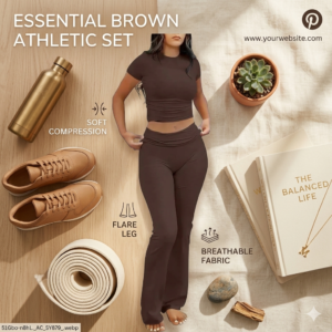 ANRABESS Lounge Sets for Women 2 Piece Foldover Yoga Flare Leggings Pants Crop Tops Casual Y2K Outfits Matching Tracksuit Set