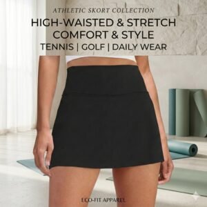 DLOODA Womens Skort Tennis Skirt with Pocket Shorts Mini Golf Skirts High Waisted Athletic Skorts Summer Workout