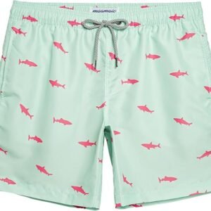 maamgic Mens Swim Trunks Quick Dry Swim Shorts with Mesh Lining Funny Swimwear Bathing Suits 7inch