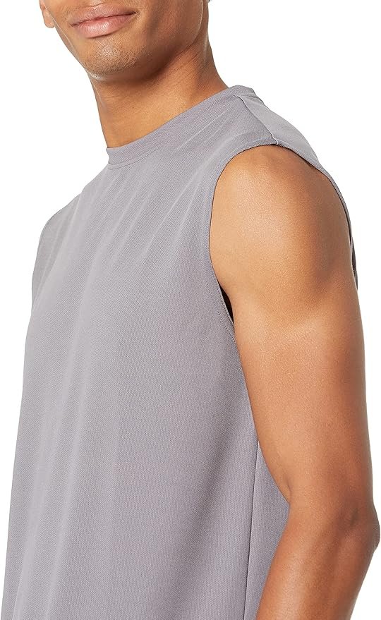 Amazon Essentials Men's Gym Tank Tops, Moisture-Wicking Dry Fit Breathable Muscle Shirts, Pack of 2 - Image 4