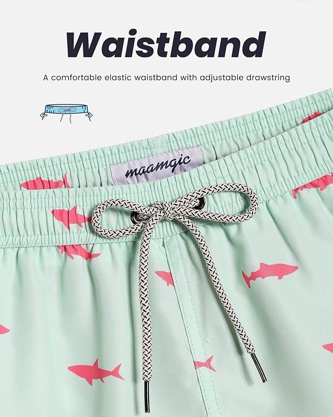maamgic Mens Swim Trunks Quick Dry Swim Shorts with Mesh Lining Funny Swimwear Bathing Suits 7inch - Image 4